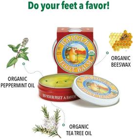 img 1 attached to 🦡 Badger Foot Balm: Peppermint & Tea Tree, Certified Organic Heel Balm for Dry Cracked Feet - with Essential Oils, Jojoba & Olive Oils - 0.75 oz