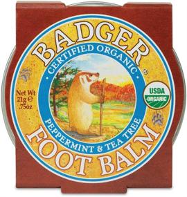 img 4 attached to 🦡 Badger Foot Balm: Peppermint & Tea Tree, Certified Organic Heel Balm for Dry Cracked Feet - with Essential Oils, Jojoba & Olive Oils - 0.75 oz