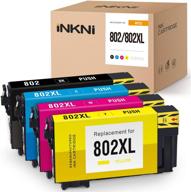 🖨️ inkni remanufactured ink cartridges for epson 802xl - wf-4730 wf-4734 wf-4740 (4-pack) logo