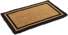 img 4 attached to 🖤 Premium Black Border Coco Coir Doormat - Durable Heavy-Duty Mats - 22" x 36