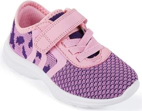 img 4 attached to PromArder Toddler Little Running Sneakers Girls' Shoes in Athletic