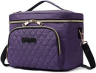 💜 scorila purple travel makeup bag: spacious organizer with vertical bottle storage, adjustable dividers, and brush holder – ideal toiletry bag for women on the go logo