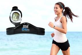 img 1 attached to Pyle Sports Ladies Heart Rate Monitor: Track Calorie and Fat Burned with 50 Lap Chronograph in Sleek Black Design