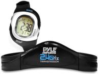 pyle sports ladies heart rate monitor: track calorie and fat burned with 50 lap chronograph in sleek black design logo