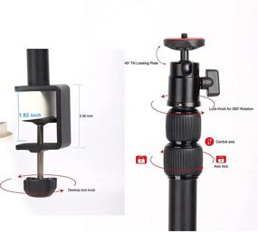 img 2 attached to Regetek 360° Rotatable Desk Mount Stand for DSLR Camera, Ring Light, and More