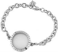 fashionable q&locket 30mm round floating charms living memory bracelet for a clear style statement logo