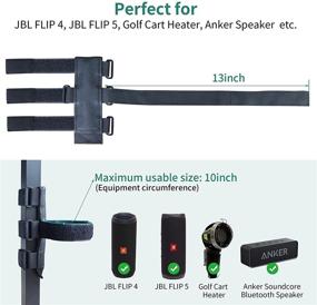 img 3 attached to 🔊 Golf Cart Speaker Mount - Adjustable Strap Holder for JBL Flip 4/JBL Flip 5 and Most Portable Speakers - HomeMount Golf Cart Accessories