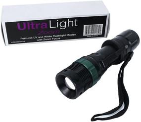 img 1 attached to 🔦 Ultra Light UV Blacklight and White LED Dual Bulb Flashlight - Pet Urine Detector, ID Checker, and Normal Flashlight - With Zoom Focus: Find Hidden Stains with Ease!