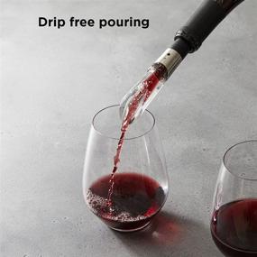 img 1 attached to Rabbit Wine Aerator and Pourer: Clear/Stainless 🍷 Steel, Compact Size (1.1 x 1.1 x 5.2 inches)