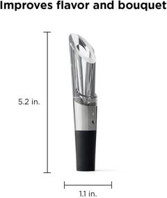 img 3 attached to Rabbit Wine Aerator and Pourer: Clear/Stainless 🍷 Steel, Compact Size (1.1 x 1.1 x 5.2 inches)