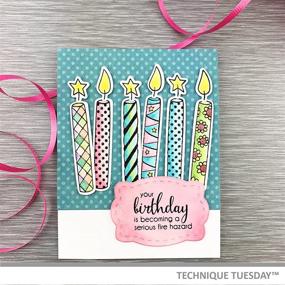 img 2 attached to 🎂 Clear Stamps with Matching Dies - Many Candles Birthday Theme. Ideal for Card Making, Crafts, and Scrapbooking.