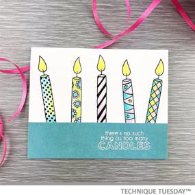 img 3 attached to 🎂 Clear Stamps with Matching Dies - Many Candles Birthday Theme. Ideal for Card Making, Crafts, and Scrapbooking.