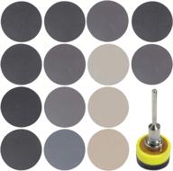 🔧 versatile 180 piece 1 inch sanding disc set: goh dodd wet dry sandpaper with foam pad and backing pad - multiple grits (60-10000) for grinding auto metal wood grass jewelry logo