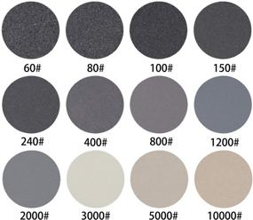 img 3 attached to 🔧 Versatile 180 Piece 1 Inch Sanding Disc Set: GOH DODD Wet Dry Sandpaper with Foam Pad and Backing Pad - Multiple Grits (60-10000) for Grinding Auto Metal Wood Grass Jewelry