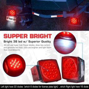 img 1 attached to 🛥️ Waterproof LED Trailer Light - Linkitom Boat Trailer Lights, Submersible Tail/Brake/Turn Signal Lights for 12V Boat Trailer Camper Truck RV Marine, DOT Approved