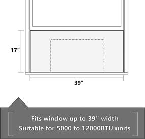 img 3 attached to BJADE's Insulated Foam Panel for Window Air Conditioner – One-Piece Full Surround Window Seal Kit for Summer and Winter Heat and Draft Insulation