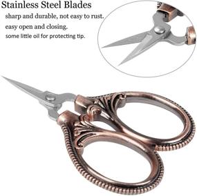 img 2 attached to 🔪 BIHRTC Little Scissors: Stainless Steel Straight Tips for DIY Craft Thread Cutting and Needlework