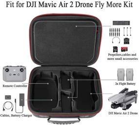 img 3 attached to 🎒 Black DJI Mavic Air 2 Fly More Combo Hard Storage Carrying Case