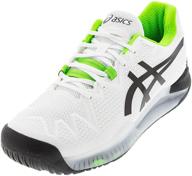 asics gel resolution tennis shoes silver men's shoes in athletic logo