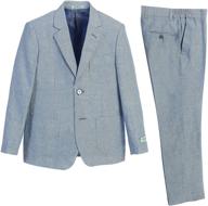 👔 premium gioberti linen jacket dress pants: best boys' clothing for suits & sport coats logo
