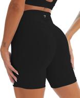 🩲 tomtiger yoga shorts for women: tummy control high waist biker shorts for butt lifting and workout - women's short pants логотип