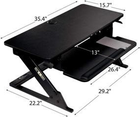 img 3 attached to Fully Assembled 3M Precision Standing Desk: Convertible Sit Stand Desk with 🖥️ Maximum Adjustability for Optimal Comfort, Inclusive of Gel Wrist Rest, Mouse Pad, SD60B