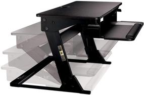 img 2 attached to Fully Assembled 3M Precision Standing Desk: Convertible Sit Stand Desk with 🖥️ Maximum Adjustability for Optimal Comfort, Inclusive of Gel Wrist Rest, Mouse Pad, SD60B