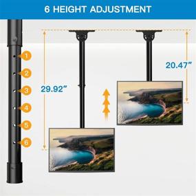 img 3 attached to 📺 PERLESMITH Ceiling TV Mount Bracket - Full Motion Hanging Mount for 26-55 inch LCD LED OLED 4K TVs, Flat Screen Displays - Holds up to 99lbs - Max VESA 400x400mm - PSCM2