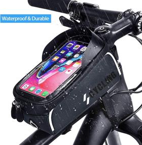 img 1 attached to 🚲 Explore the DeepRoar Bike Handlebar Bags: Stay Dry with Waterproof Bicycle Top Tube Front Frame Phone Bag for Cycling