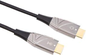 img 4 attached to Amazon Basics 50 Feet High-Speed Fiber Optic HDMI Cable (18Gbps, 4K/60Hz) - Ultra Long Length