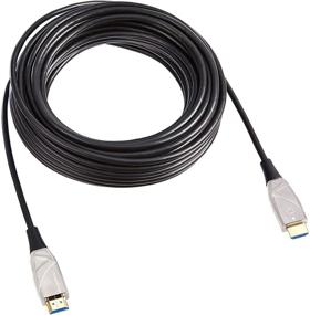 img 2 attached to Amazon Basics 50 Feet High-Speed Fiber Optic HDMI Cable (18Gbps, 4K/60Hz) - Ultra Long Length