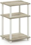 🏞️ furinno just 3-tier end table, 1-pack: sonoma oak/white - stylish and functional accent piece for homes logo