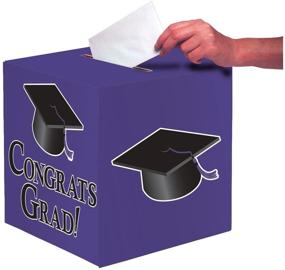 img 4 attached to 🎉 Optimized Search: Creative Converting Purple Congrats Grad Card Holder Box