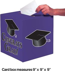 img 3 attached to 🎉 Optimized Search: Creative Converting Purple Congrats Grad Card Holder Box