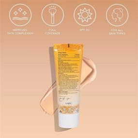 img 3 attached to Protect and Illuminate with Youth Glow VITAMIN C CC CREAM SPF 50 (Light)