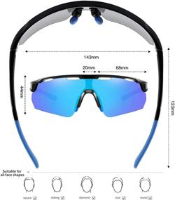 img 1 attached to Polarized UV Protection Sports Sunglasses for Men and Women - Ideal for Cycling, Baseball, Running, Fishing, Golf, and Driving