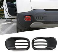 🚦 enhance your jeep renegade's safety: rear tail fog light lamp frame trim cover for 2015-2018 models logo