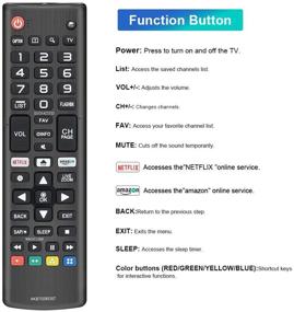 img 1 attached to Gvirtue AKB75095307: Универсальный пульт дистанционного управления для всех моделей телевизоров LG - полная совместимость с LG LED, OLED, LCD, UHD HDTV, плазменными, Magic Webos, 3D, 4K UHD HDR и NanoCell Smart TVs.