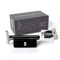 🪒 oneblade hybrid safety razor with stand +10 feather blades - master the art of shaving for the ultimate experience, well-balanced design, made of tritan & stainless steel logo