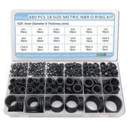 🔧 twcc o ring assortment kit: 480 pcs box of 18 metric sizes in nitrile black rubber - ideal for faucet, automobile, plumbing, and gas connections логотип