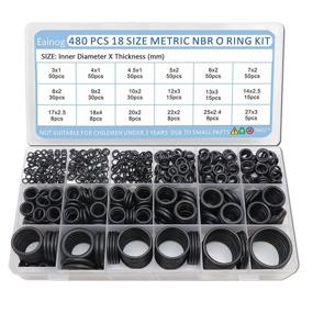 img 4 attached to 🔧 TWCC O Ring Assortment Kit: 480 PCS Box of 18 Metric Sizes in Nitrile Black Rubber - Ideal for Faucet, Automobile, Plumbing, and Gas Connections