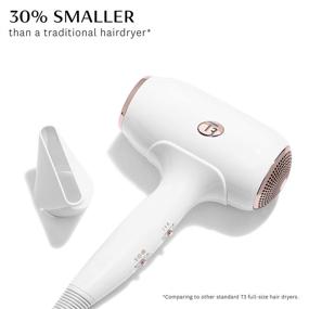 img 3 attached to 💨 T3 Fit Ionic Compact Hair Dryer with IonAir Technology - Including Ion Generator, Multiple Speed and Heat Options, Cool Shot Function, 1 Count.