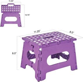 img 1 attached to 🪜 Simplized Small Folding Step Stool - Versatile 9" Hand Chair for Kids and Adults - Convenient One-Hand Operation Stool
