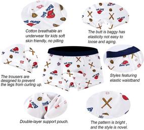 img 1 attached to Comfortable and Cute Boys' Boxer Briefs: Breathable Cotton with Adorable Cartoon Design - Sizes 2T-9T
