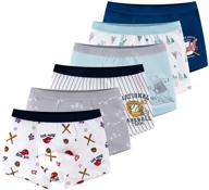 comfortable and cute boys' boxer briefs: breathable cotton with adorable cartoon design - sizes 2t-9t logo