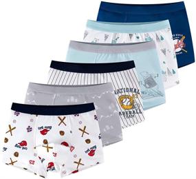 img 3 attached to Comfortable and Cute Boys' Boxer Briefs: Breathable Cotton with Adorable Cartoon Design - Sizes 2T-9T