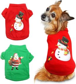 img 4 attached to HYLYUN Pieces Dog Christmas Clothes