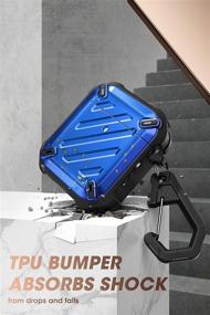 img 3 attached to 🔵 Прочный защитный чехол с карабином для Apple Airpods 1-го и 2-го поколения - SUPCASE Unicorn Beetle Pro Series (синий)