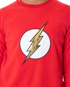 img 3 attached to 🔥 The Flash Superhero Fleece Long Sleeve Raglan Shirt and Pant 2 Piece Kids Pajama Set - DC Comics Boys'