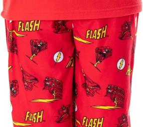 img 2 attached to 🔥 The Flash Superhero Fleece Long Sleeve Raglan Shirt and Pant 2 Piece Kids Pajama Set - DC Comics Boys'